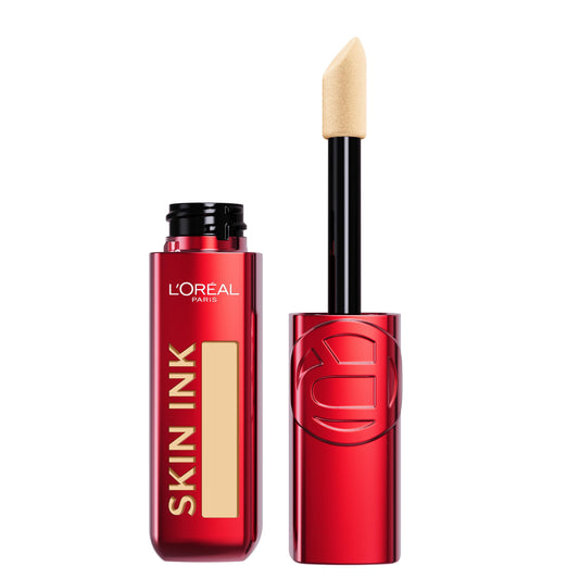 L'Oreal Paris Infallible Skin Ink 2-in-1 Foundation Concealer Hybrid Face Makeup, up to 48HR Transfer-Resistant with Medium Coverage, 130 Medium Cool