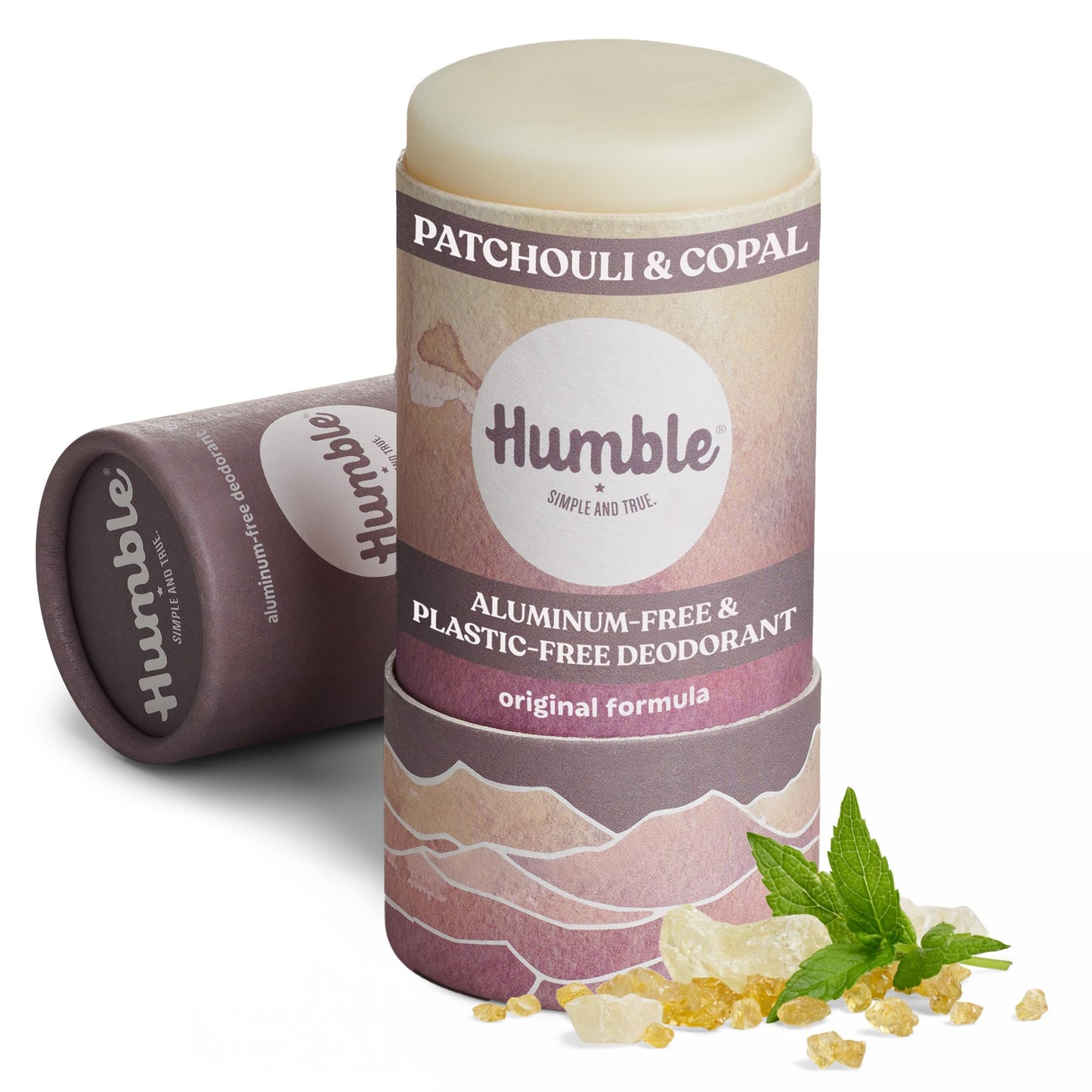 HUMBLE BRANDS Deodorant Stick, Patchouli & Copal - Aluminum-Free Deodorant for Women & Men with Baking Soda, Essential Oils & Beeswax - Underarm Beauty and Personal Care HUMBLE SIMPLE AND TRUE.