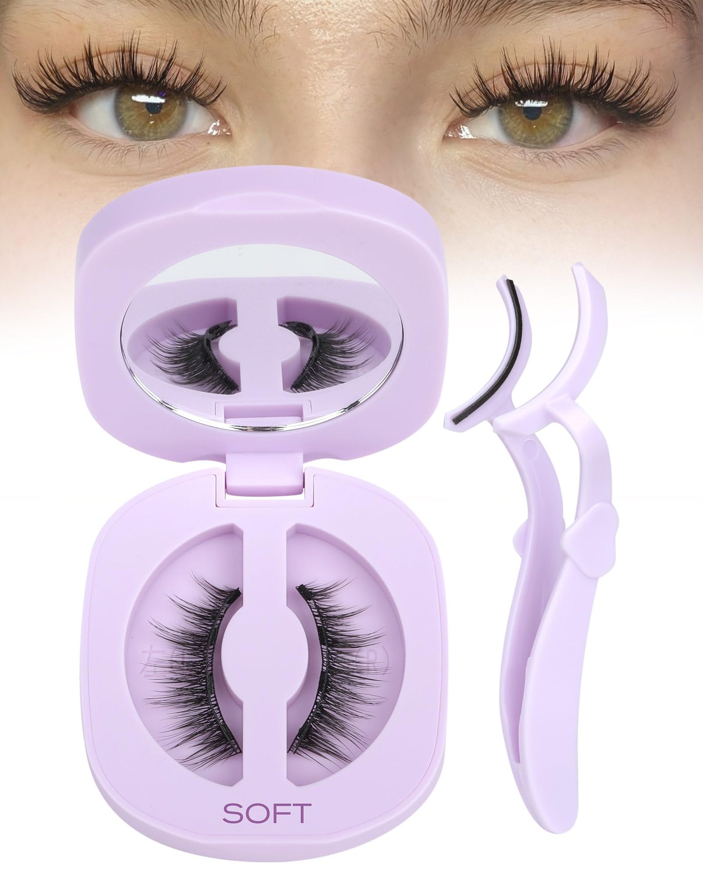 JIMIRE Magnetic Eyelashes Natural Look Wispy Magentic Lashes Reusable Magnetic Eyelashes with Applicator No Glue Needed Press on Magnetic Lashes Quick Beauty and Personal Care JIMIRE Default Title