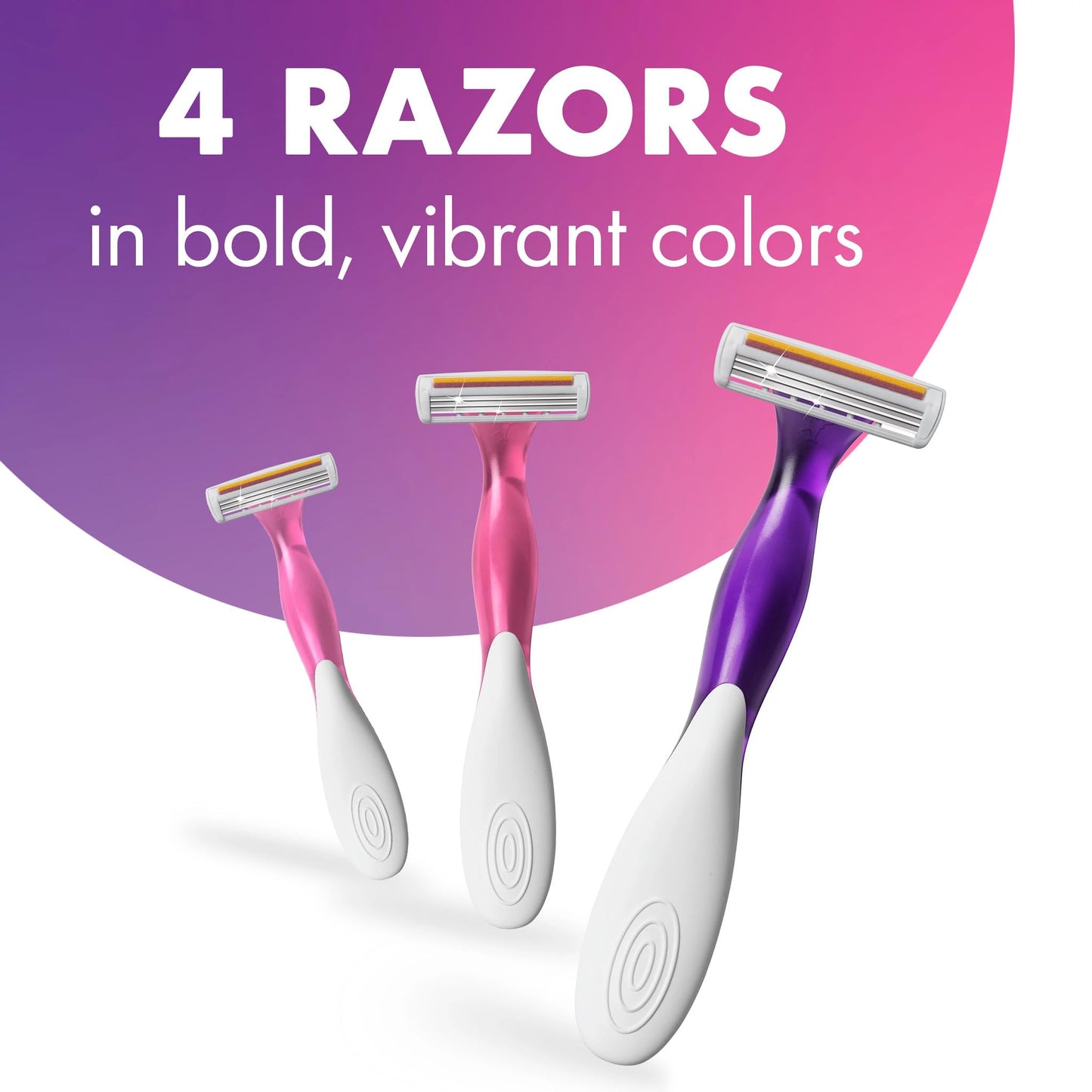 BIC Soleil 3 Scented Women’s Disposable Razor, 3 Blades with a Moisture Strip For a Silky Shave, Assorted, 4 Piece Razor Set Beauty & Personal Care BIC