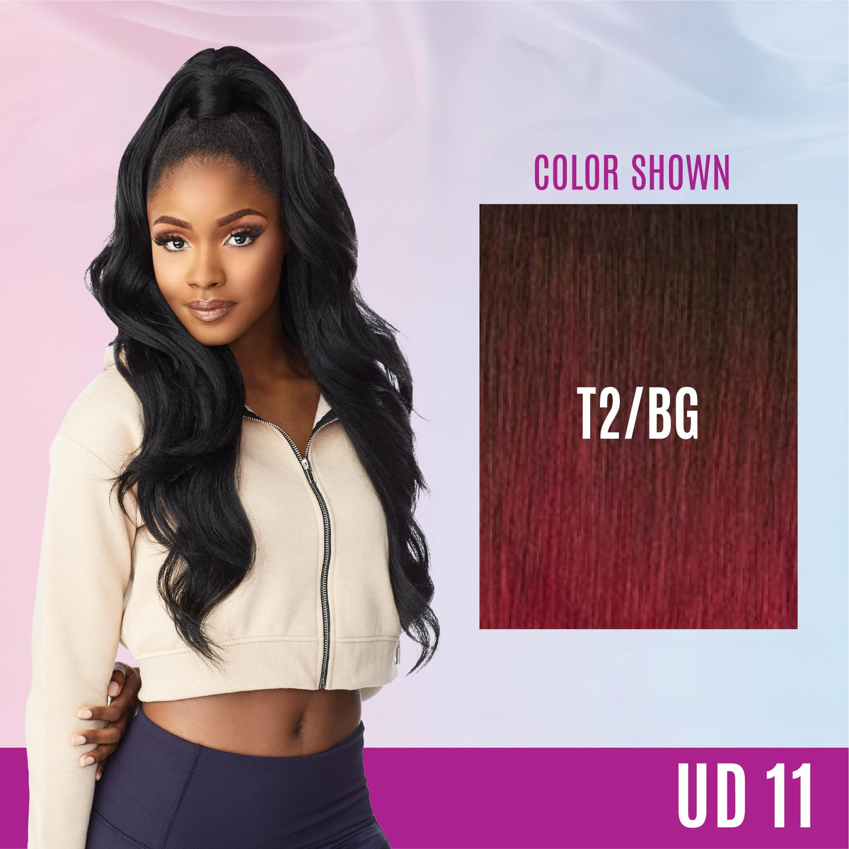Sensationnel Instant Updown Halfwig Pony-lud 11, T2/BG