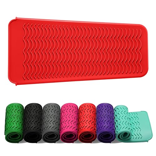 ZAXOP Resistant Silicone Mat Pouch for Flat Iron, Curling Iron,Hot Hair Tools (Red) Beauty & Personal Care ZAXOP