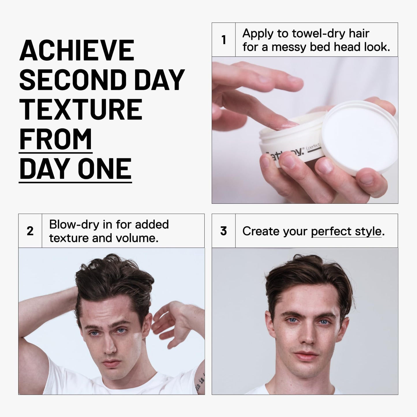 Fatboy Hair Perfect Putty, Styling Kaolin Clay Putty, Medium Hold for Volume & Texture, Matte Finish, Hair Care for All Hair Types, Flexible Beauty & Personal Care Fatboy Hair