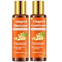 Ginger Shampoo and Conditioner Set for Stronger & Thicker Hair, Deep Moisturizing Cleaning Nourishing Formula to Reduce Hair Loss, Strengthen Strands Beauty & Personal Care Soelegant