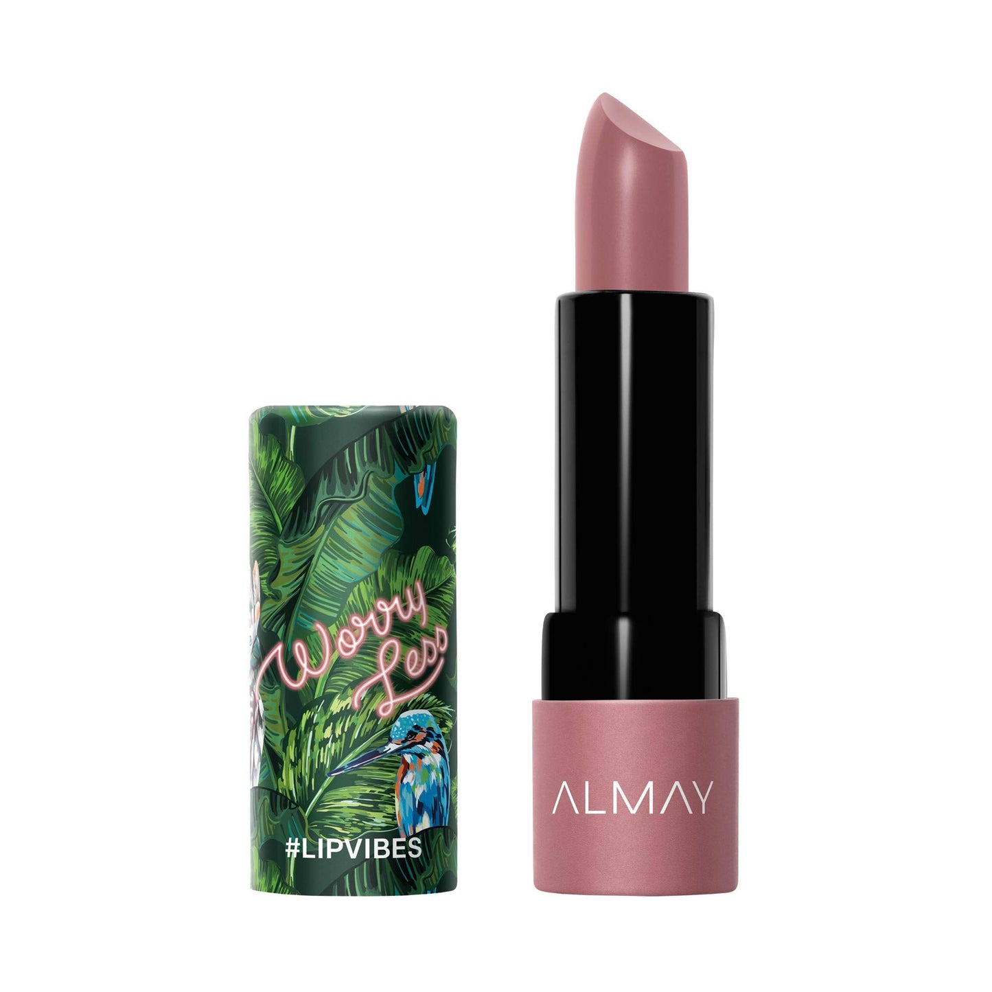 Almay Lip Vibes Lipstick with Vitamin E Oil & Shea Butter, Matte Finish, Hypoallergenic, Worry Less, 0.14 Oz Beauty & Personal Care Almay