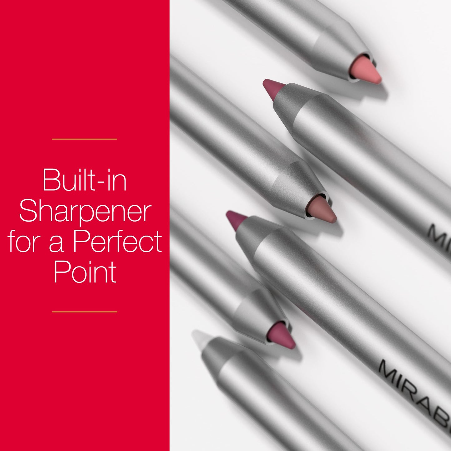 Mirabella Line & Define Lip Definer Lip Pencil, Smoothing & Moisturizing Retractable Lip Liner with Long-Lasting & Ultra-Creamy Formula, Antioxidants Beauty & Personal Care Mirabella