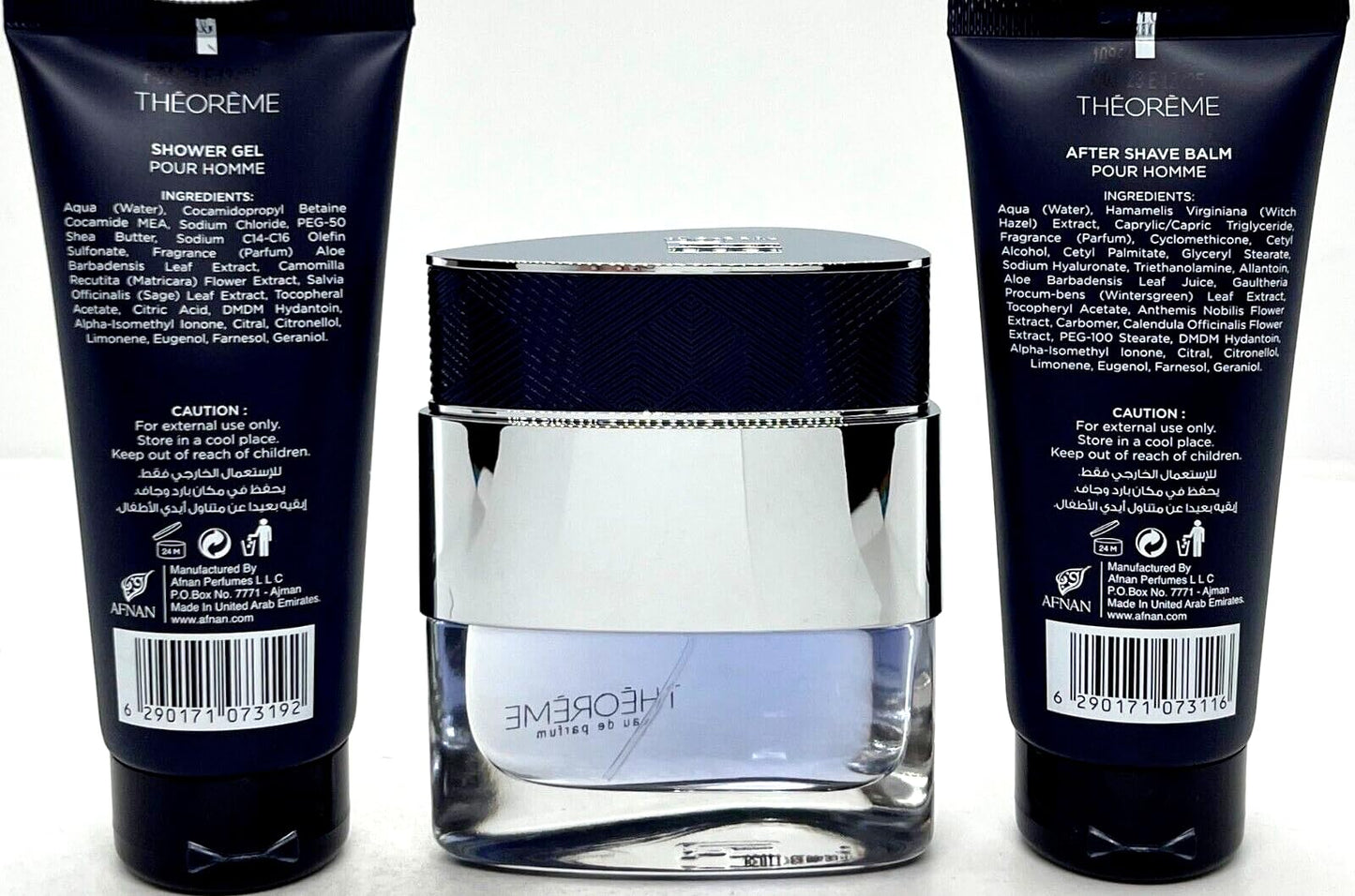 Afnan Rue Broca Theoreme Homme 3-Piece Set for Men, (3.0 Oz Eau De Parfum Spray + 3.4 Oz Body Lotion + 3.4 Oz Shower Gel) Beauty & Personal Care Afnan