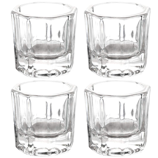 4 Pieces Acrylic Dappen Dish Nail Dapping Dish Nail Powder and Liquid Holder Glass Bowl Crystal Cup Nail Supplies Beauty & Personal Care BTYMS