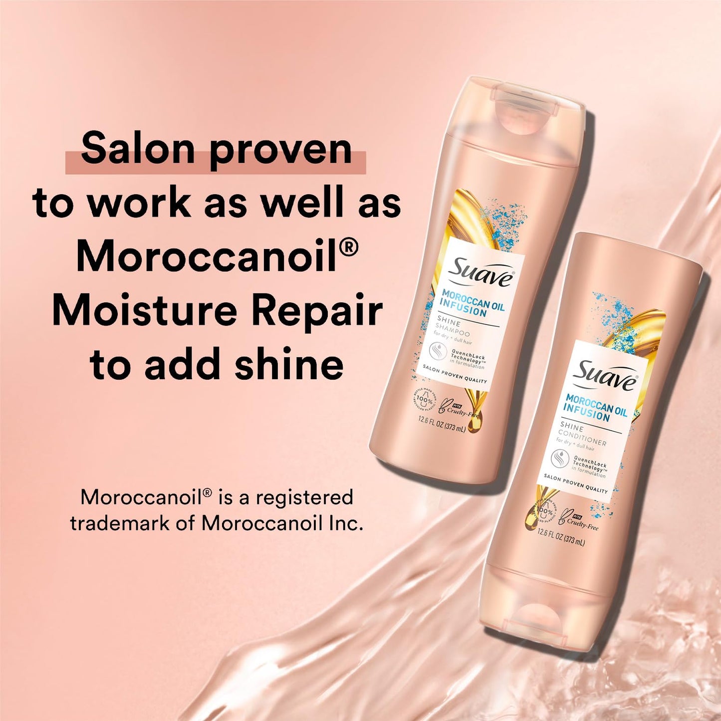 Suave Shine Shampoo and Conditioner Moroccan Infusion with Argan Oil 12.6 oz, 2 count Beauty & Personal Care Suave
