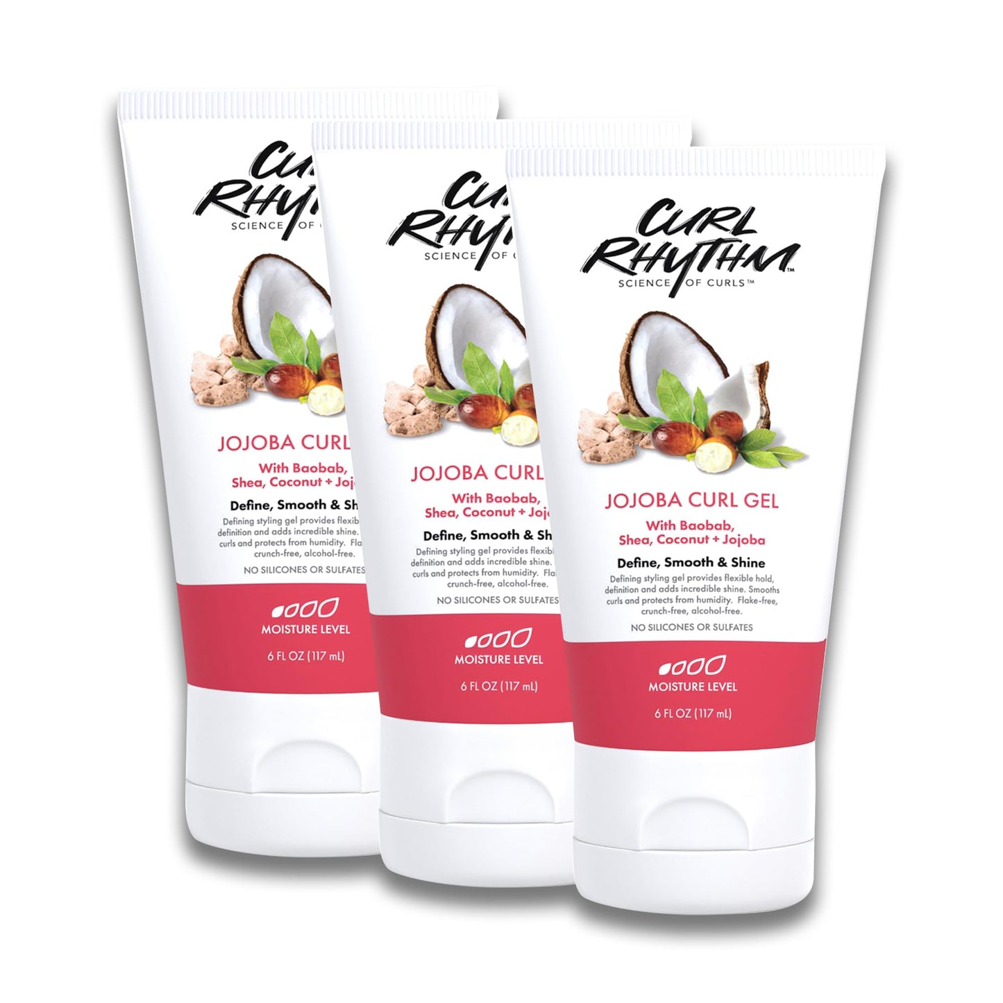 Curl Rhythm Jojoba Curl Gel - Hair Defining Gel for Bouncy, Nourished Curls - Curly Hair Styling Gel with Shea and Coconut - Sulfate Free - 6 Fl Oz (3 Beauty & Personal Care Curl Rhythm
