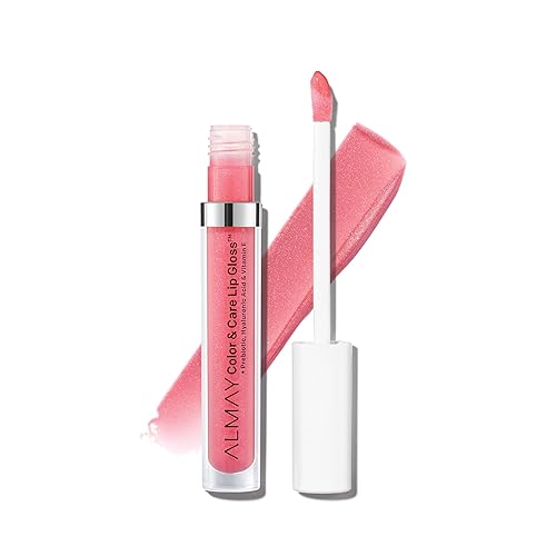 Almay Color & Care Hydrating Lip Gloss, Soft Natural Hues, Prebiotic Complex, Hyaluronic Filling-Sphere Technology, 100 Pink Twilight, 0.1 Fl Oz Beauty & Personal Care Almay