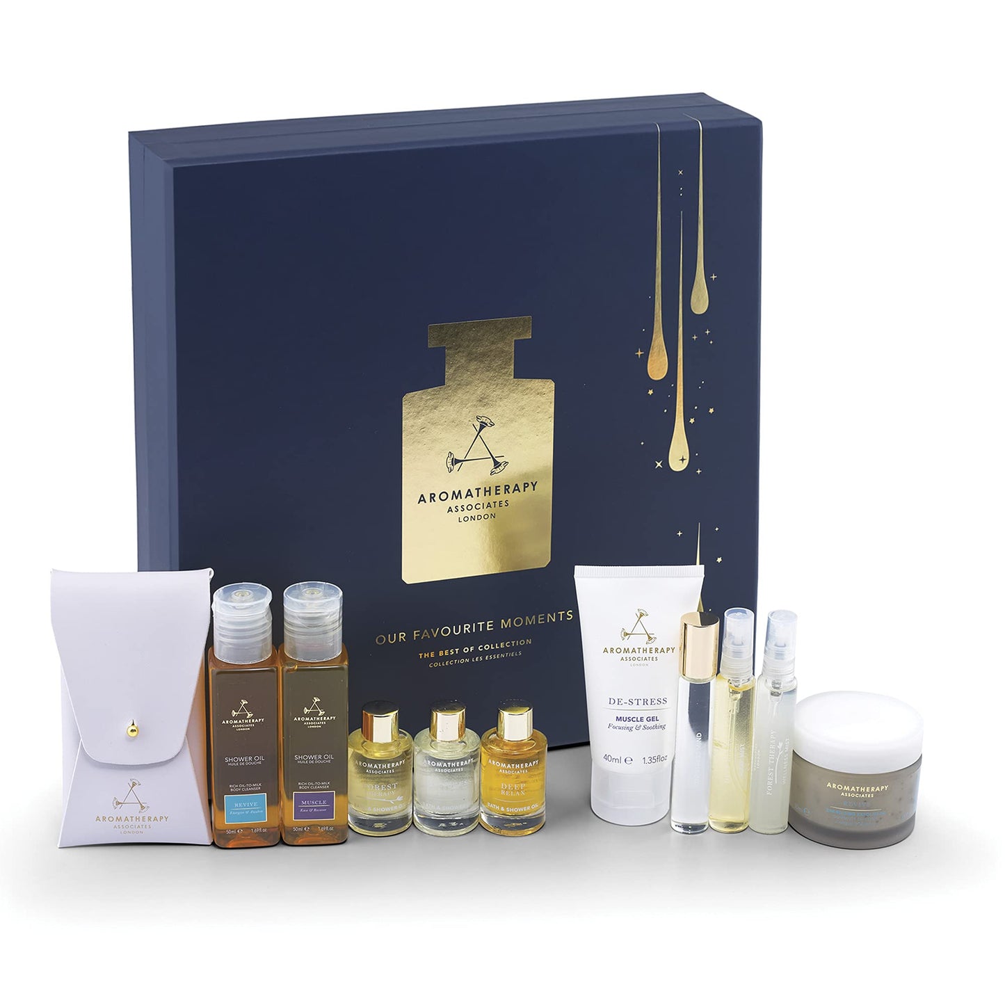 Aromatherapy Associates Our Favorite Moments. Luxurious Gift Collection of Bath and Shower Oils, Mists, Roller Balls and Body Oil. Made with Premium Beauty and Personal Care Aromatherapy Associates