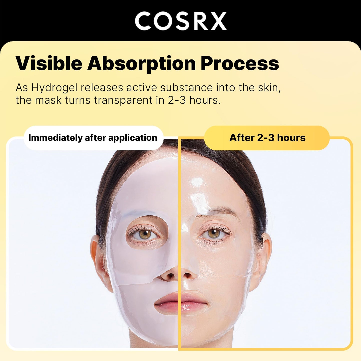 COSRX Advanced Snail Mucin Glass Glow Hydrogel Face Masks Skincare 3 EA, Collagen Face Mask, Travel Essentials, Overnight Face Mask, Korean Skin Care Beauty and Personal Care COSRX