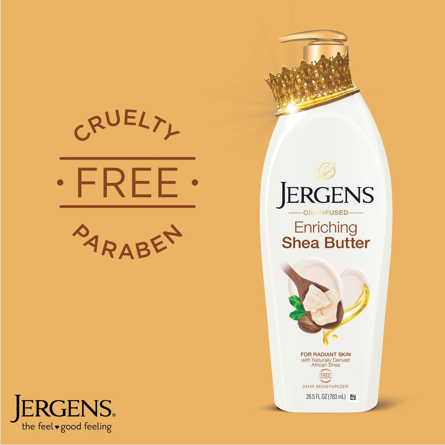 Jergens Shea Butter Hand and Body Lotion, Deep Conditioning Moisturizer, 3X More Radiant Skin, with Pure Shea Butter, Dermatologist Tested, 26.5 Oz Beauty & Personal Care Jergens