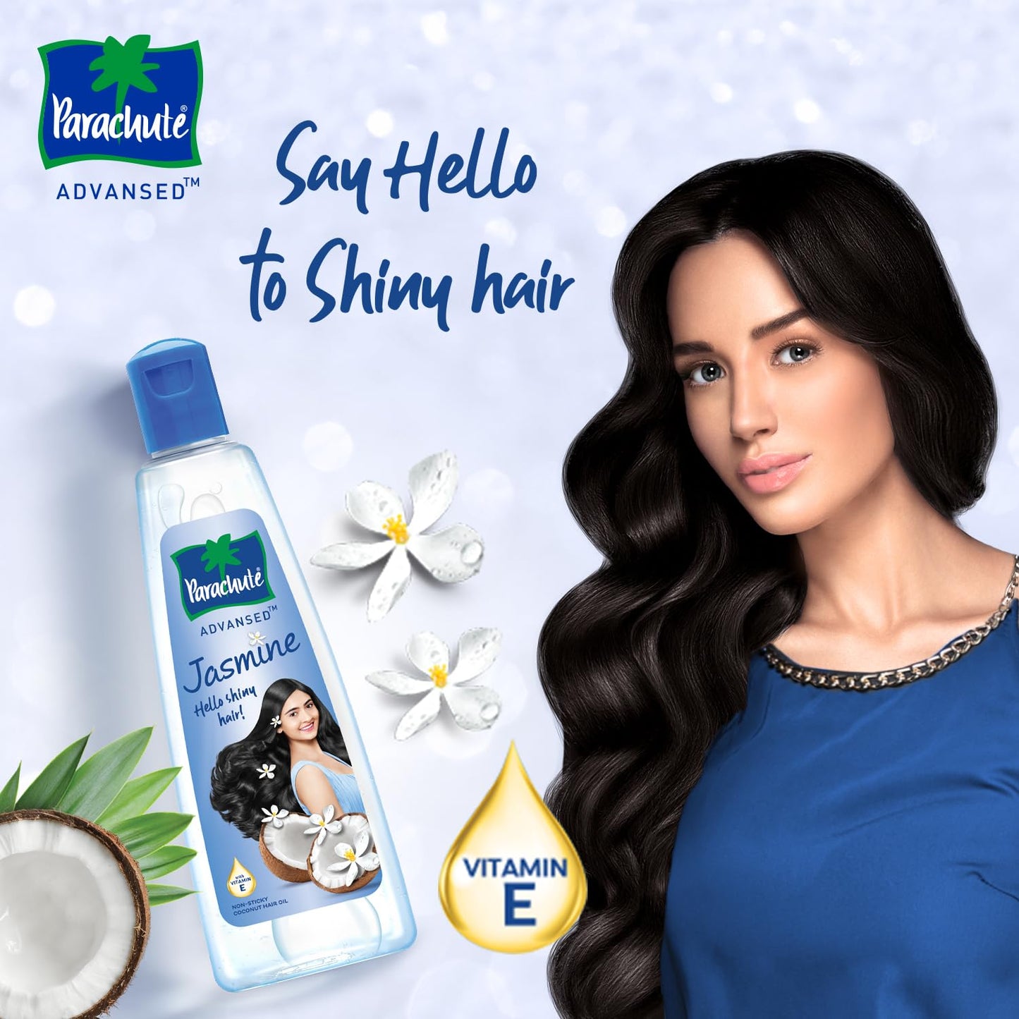 Parachute Advansed Jasmine Enriched Coconut Hair Oil with Vitamin-E | For Scalp Nourishment| Stronger, Softer, Silkier Hair | Indian Hair Oil | All Beauty & Personal Care Parachute Advansed