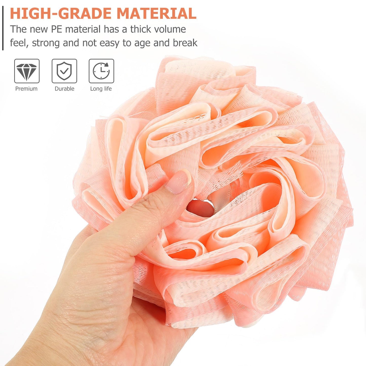 Homoyoyo 3pcs Large Bath Loofah Shower Balls Exfoliating Bath Sponges Body Scrubbers Portable Shower Loofahs for Men and Women Random Color Beauty and Personal Care Homoyoyo