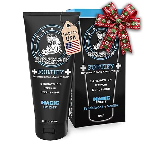 Bossman Fortify Intense Beard Conditioner for Men (Magic Scent) - Moisturizes, Replenishes & Protects with Natural Ingredients - Thicker Formula, Made Beauty & Personal Care Bossman