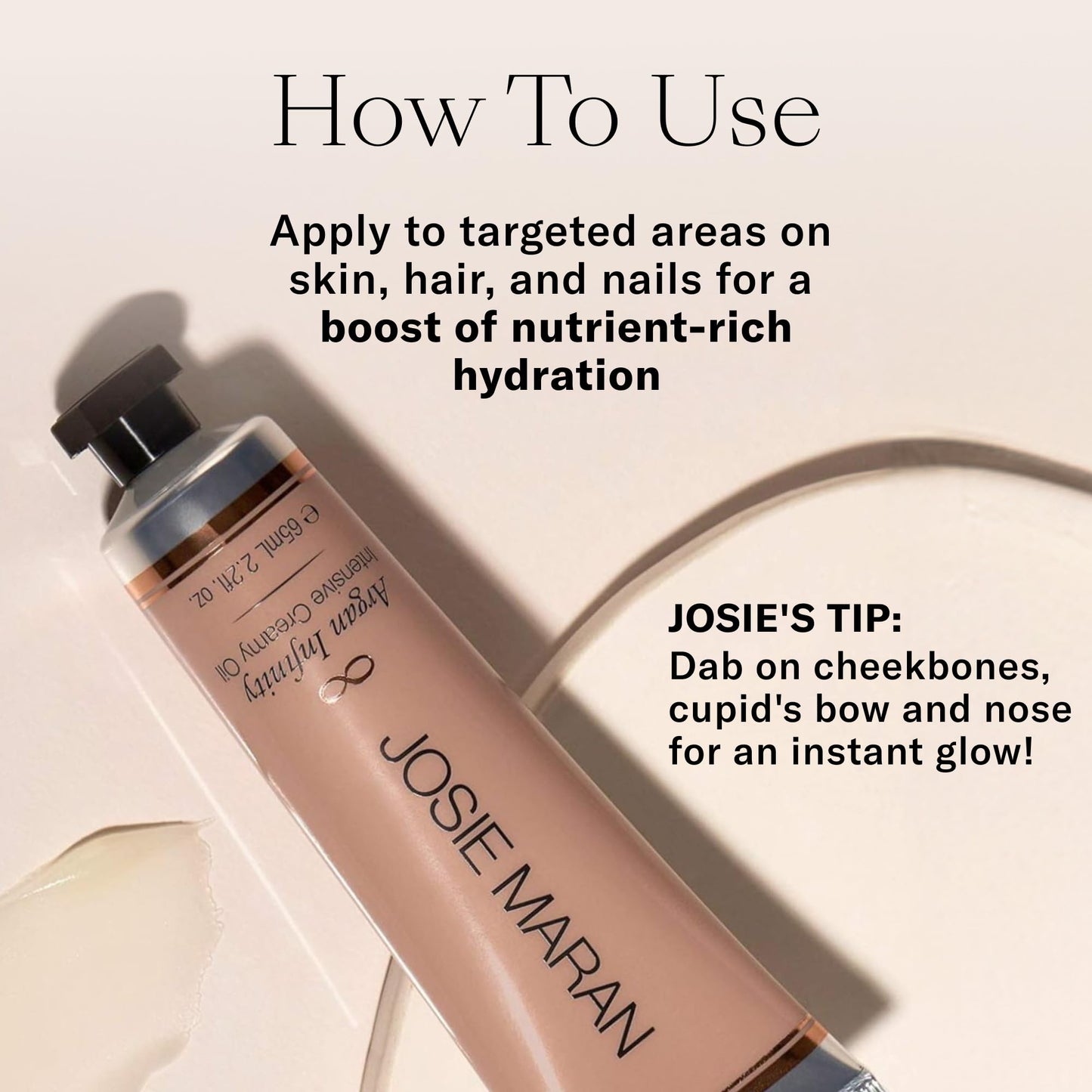 Josie Maran Intensive Creamy Oil - Multi-Tasking Skin Moisturizer & Everything Balm for Dry Lips, Elbows & Full Body Care - Powered by Argan Oil (2.2 Beauty & Personal Care Josie Maran