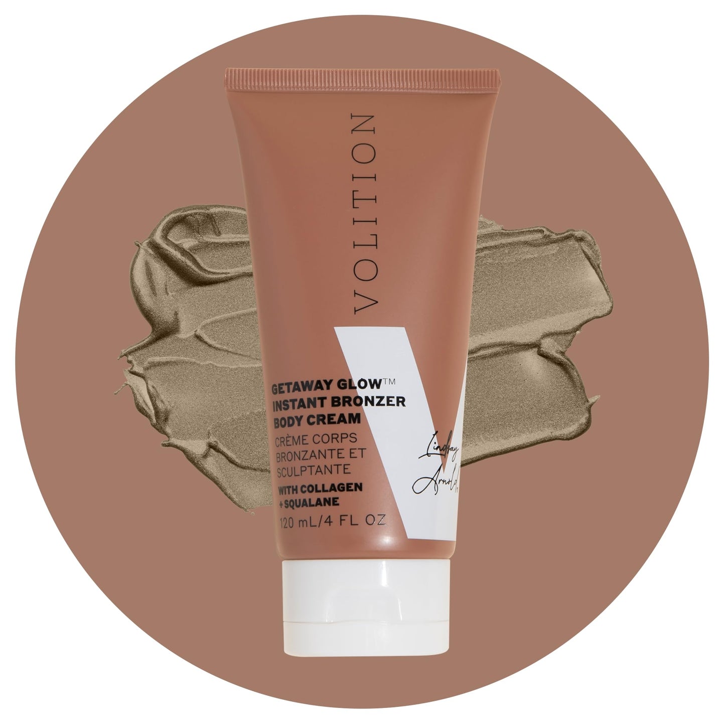 Volition Beauty Getaway Glow Instant Bronzer Sculpting Body Cream with Vegan Collagen + Squalane | Instant Shimmer & Luminizing Effect | Visibly Beauty & Personal Care Volition