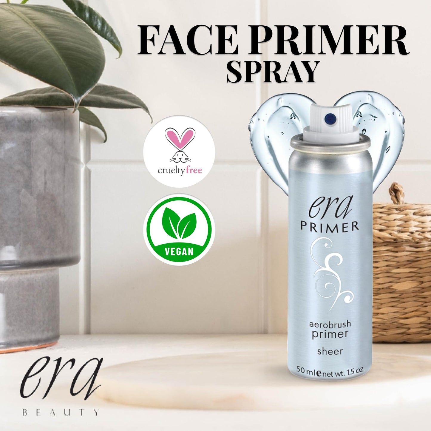 ERA Beauty spray makeup, Era Face PRIMER, 1.5oz, professional airbrush cosmetics by Era Beauty Beauty & Personal Care ERA Beauty