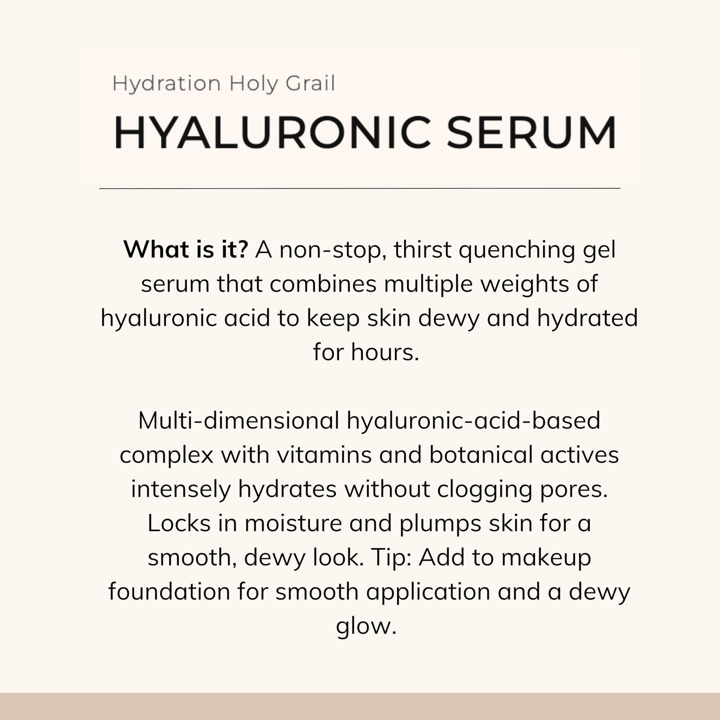 Le Mieux Hyaluronic Serum - Concentrated Hyaluronic Acid Facial Hydration Complex, Anti Aging Moisture with No Parabens or Sulfates (1 oz / 30 ml) Beauty & Personal Care Le Mieux