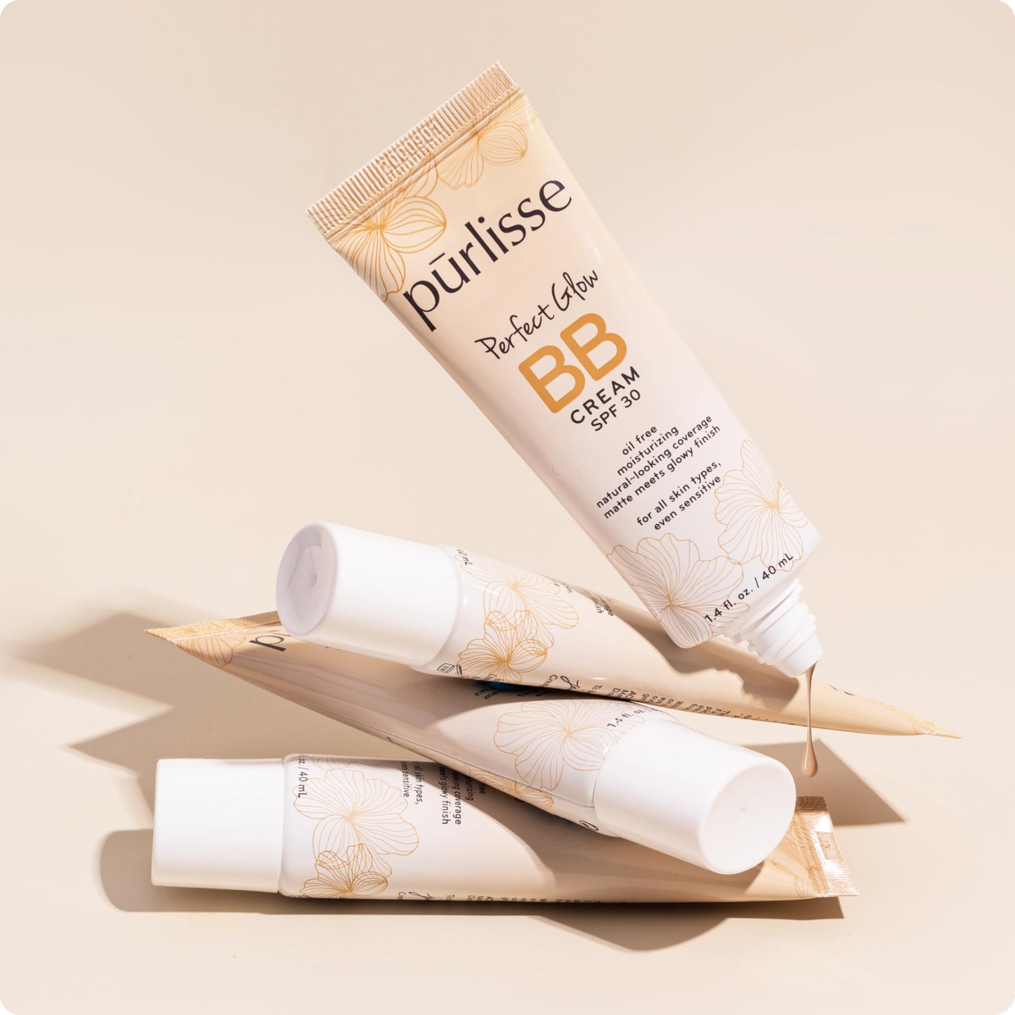 pūrlisse Perfect Glow BB Cream with SPF 30 - Matte Meets Dewy Finish - Enriched with Goji & Hawthorn Berry to Help Improve Skin Texture & Radiance Beauty & Personal Care pūrlisse