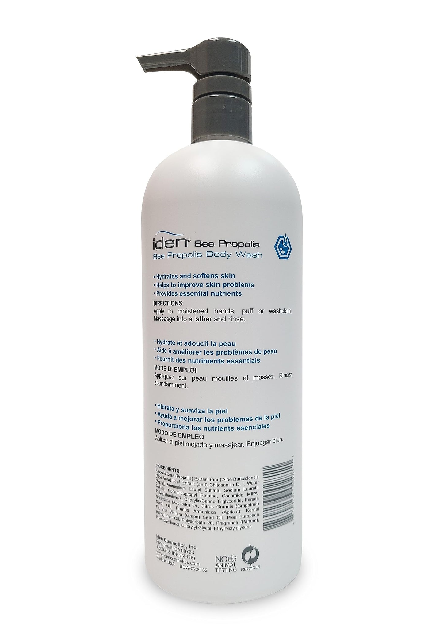 IDEN Bee Propolis Body Wash. For Sensitive Skin, Hydrates & Softens, 32 fl.oz Beauty & Personal Care IDEN