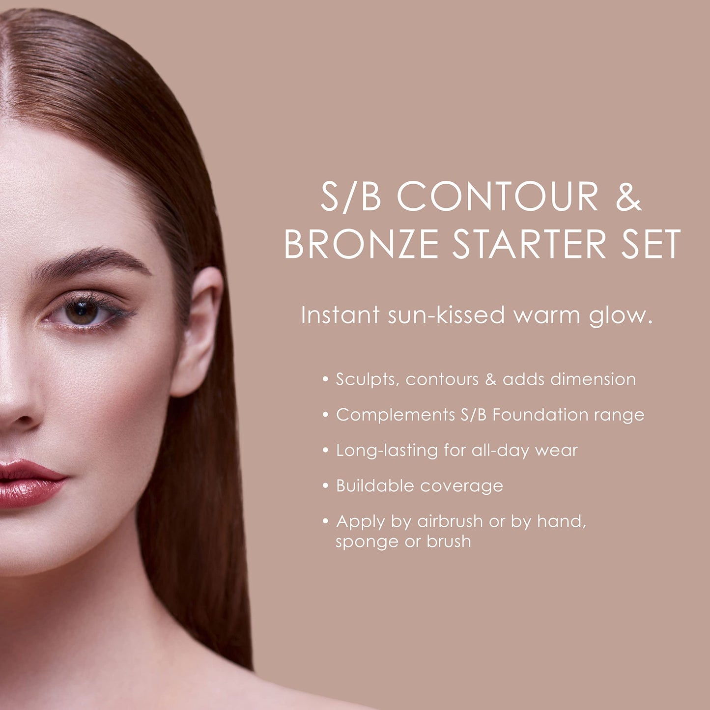 TEMPTU S/B Silicone-Based Contour & Bronze Starter Set For Sculpting, Contouring & Adding Dimension To The Face | Includes 6 Shades , 1 Count (Pack Beauty & Personal Care TEMPTU