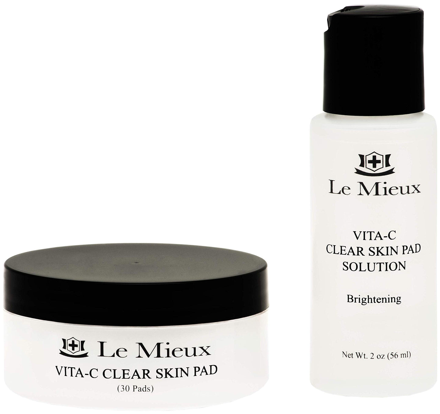 Le Mieux Vita-C Clear Skin Pad - Triple-Action Facial Exfoliant Pads with Glycolic Acid Pads & Antioxidant Vitamin C (2 oz / 30 pads) Beauty & Personal Care Le Mieux
