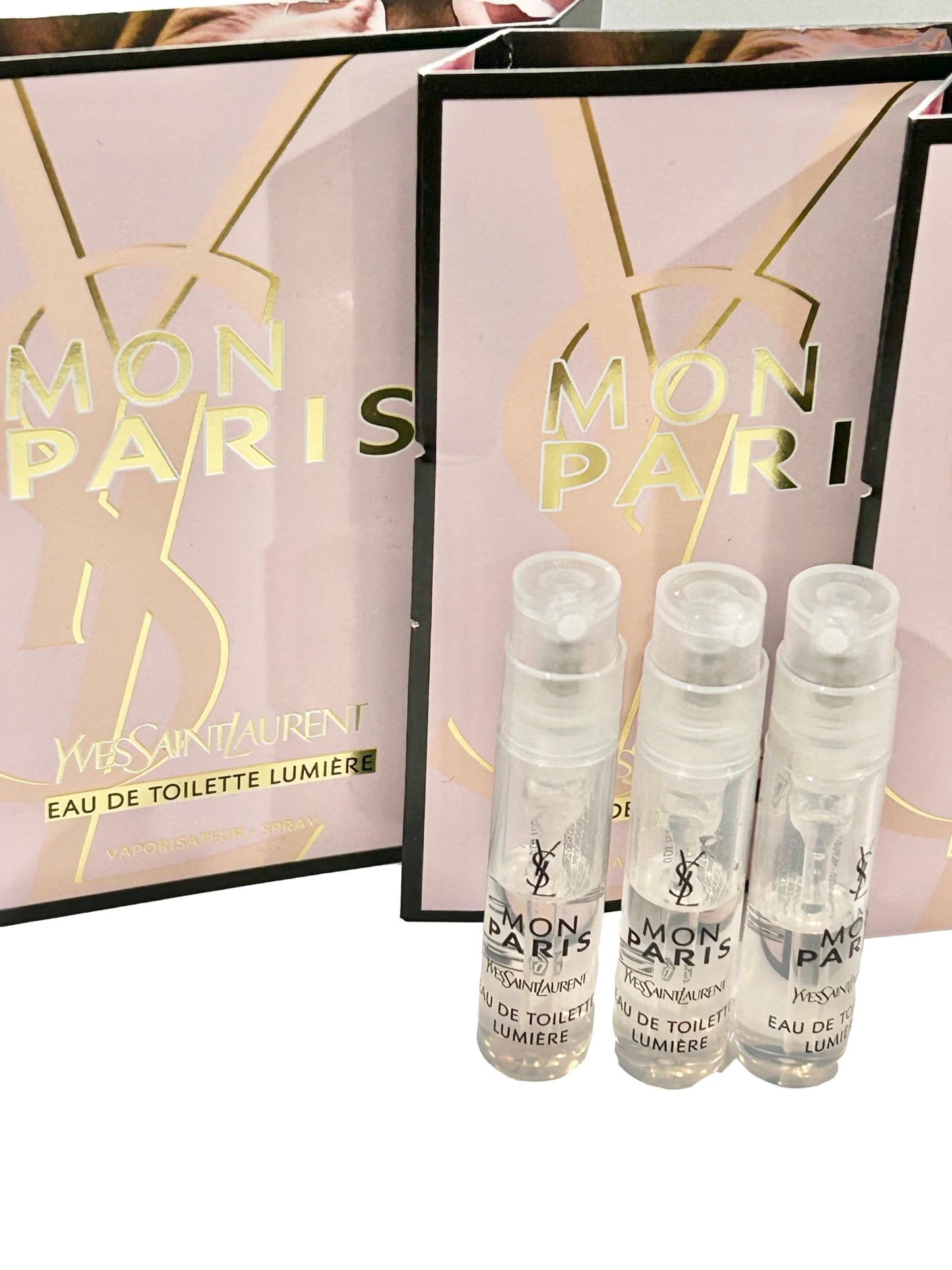 Yves Saint Laurent Sample Perfume YSL Sample Perfume Mon Paris EDT Lumiere Sample Women Perfume 1.2 ml / 0.04 oz - set of 3 Beauty & Personal Care Yves Saint Laurent