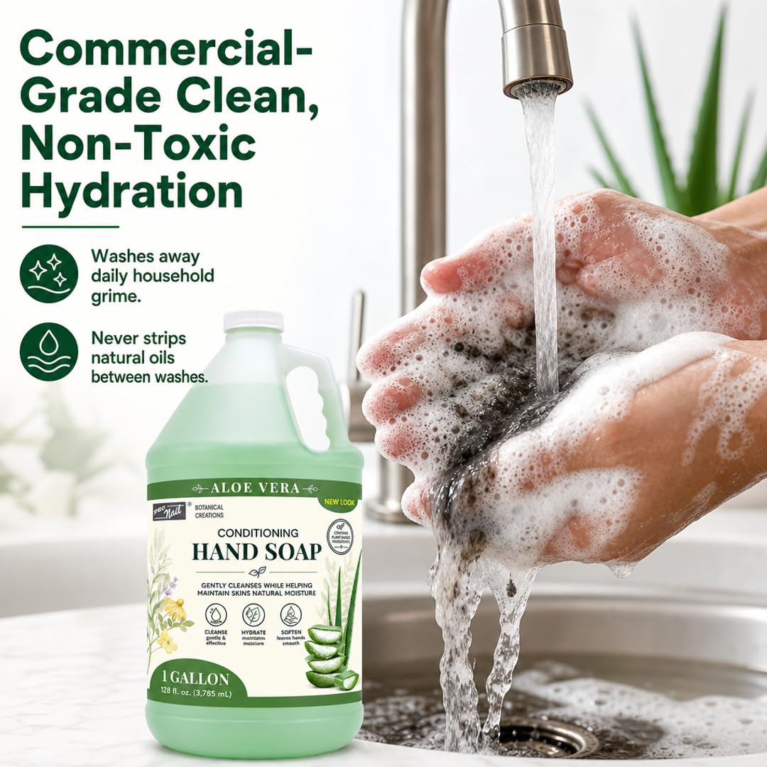 PRONAIL Bulk Liquid Hand Soap Refill - Moisturizing Cleanser with Hyaluronic Acid, Panthenol & Aloe Vera | Sulfate-Free, Cruelty-Free | Professional Beauty & Personal Care PRO NAIL NAIL SYSTEMS