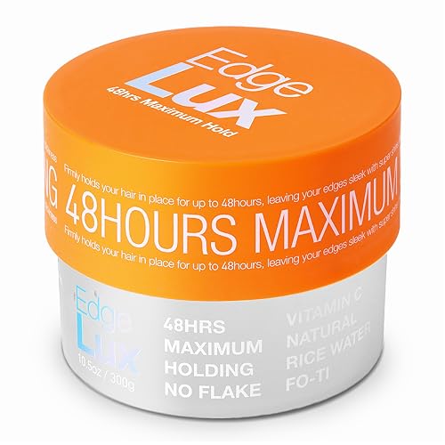 Lux Collection Edge Control Gel for 4C Hair - 48 Hour Maximum Hold Edge Control, Edge Lux with Castor Oil, Keratin & Biotin, Non-Flaking Styling Gel Beauty & Personal Care Lux Collection