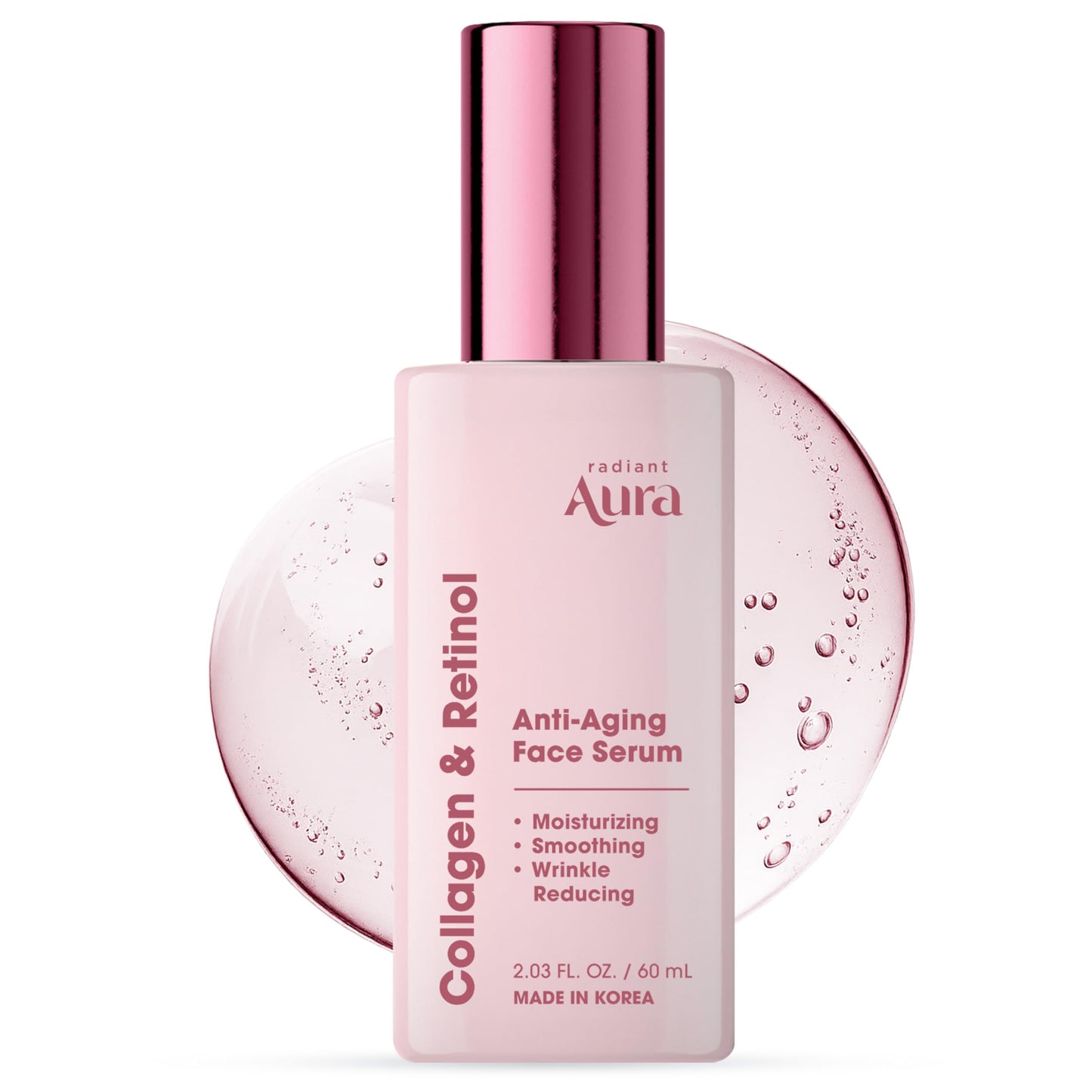 Radiant Aura Collagen & Retinol Serum For Face - Dermatologist Tested, Anti Aging, Korean Skin Care - Firming, Hydrating, Fast-Absorbing, Smoothing Beauty & Personal Care Radiant Aura