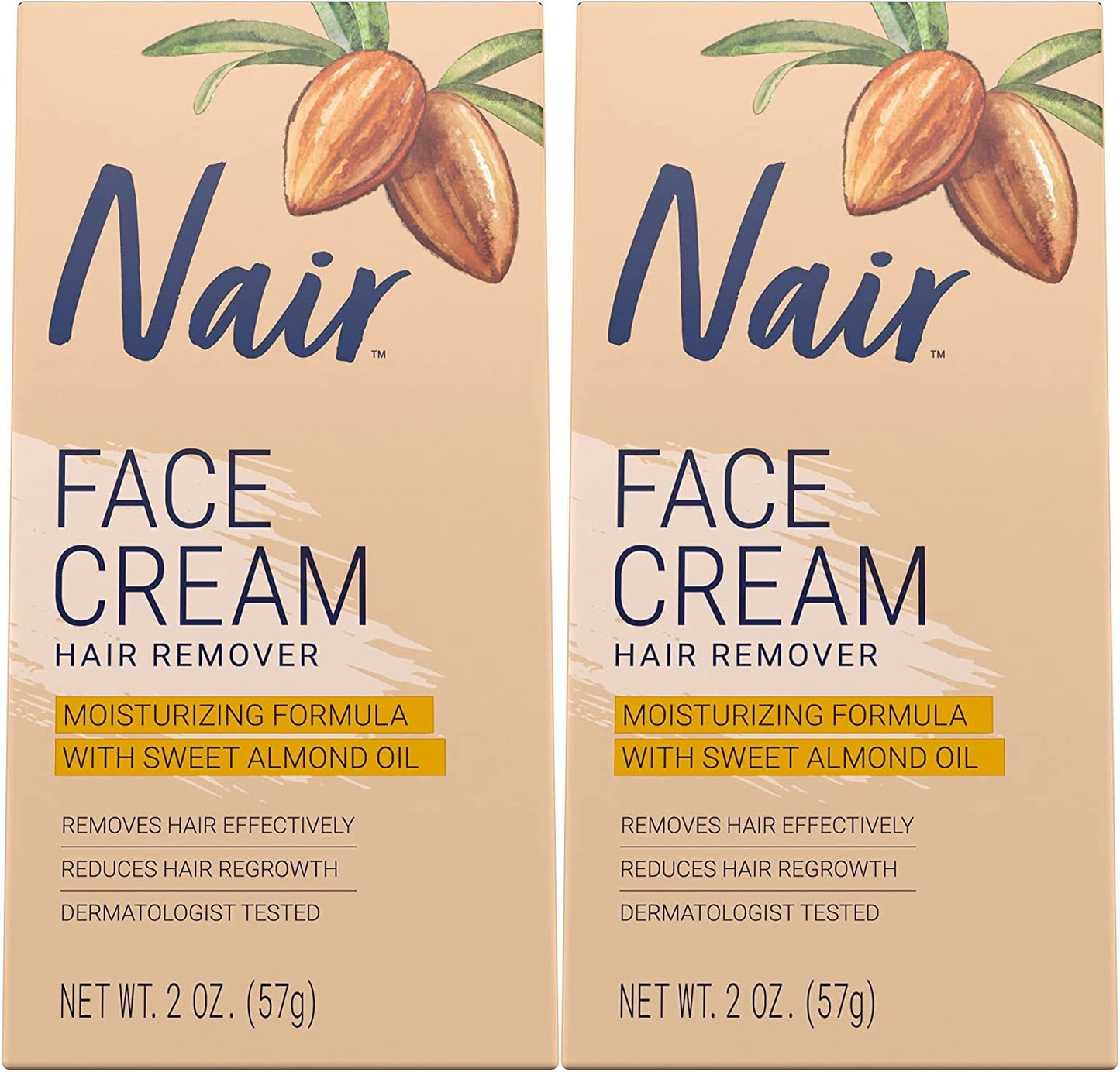 Nair Hair Remover Face Cream, 2 Oz, Pack of 2 Beauty & Personal Care Nair
