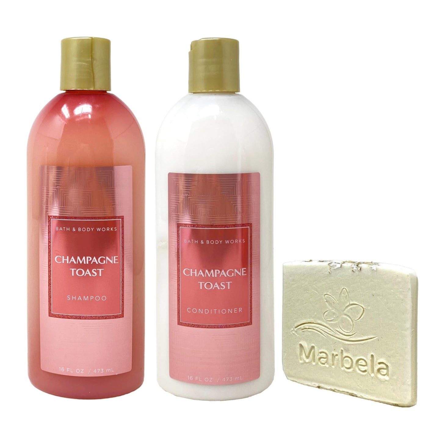 Bath & Body Works Champagne Toast - Shampoo and Conditioner with a Natural Oats Sample Soap Beauty & Personal Care Bath & Body Works