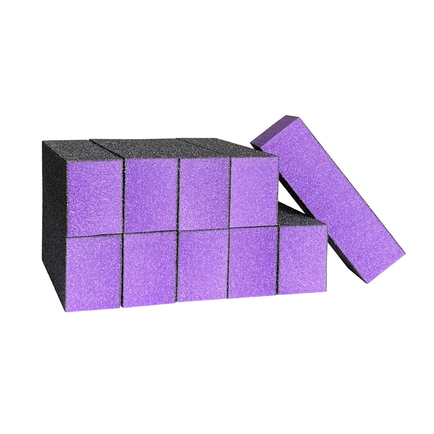 HeeYaa 10 Pcs Nail Buffer Sanding Block Polisher Buffing File 100/180 Grit 3 Sides Nail Files Art Pedicure Manicure File(Black Purple) Beauty & Personal Care HeeYaa
