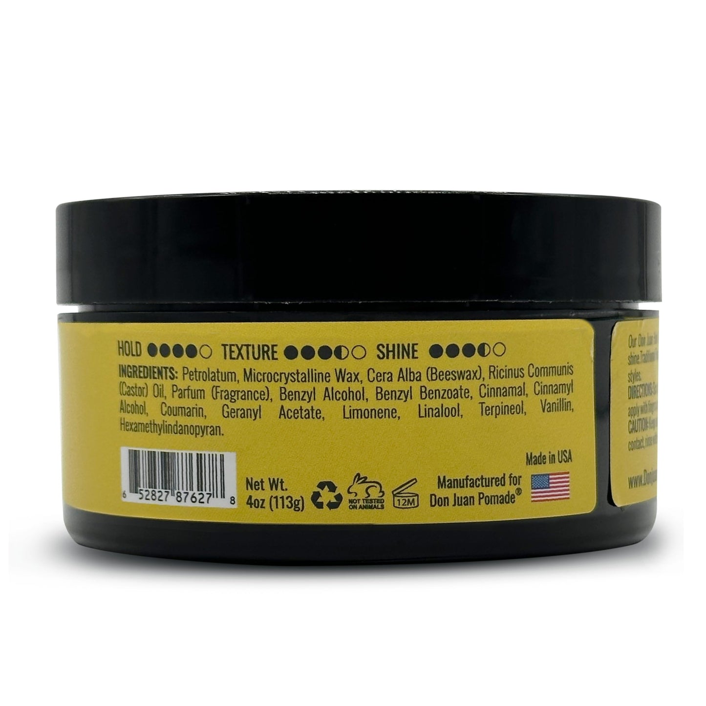 Don Juan Hair Grease Pomade 4 Ounce Jar | Heavy Hold | High Shine | Wax Based | Floral Barbershop Scent Beauty & Personal Care Don Juan