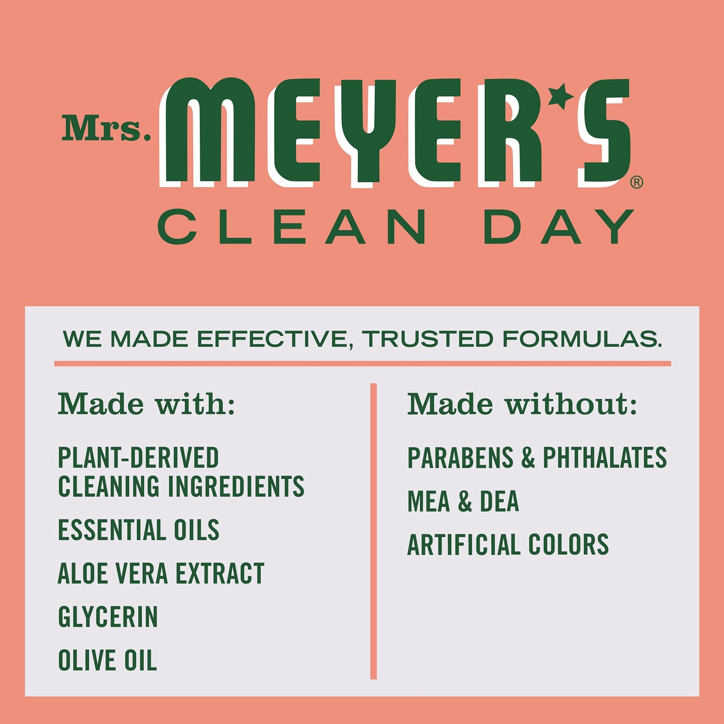 MRS. MEYER'S CLEAN DAY Hand Soap, Made with Essential Oils, Geranium, 12.5 fl. oz Beauty & Personal Care Mrs. MEYER'S