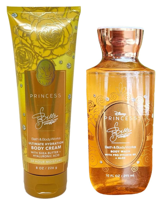 Bath and Body Works Princess Belle Shower Gel and Body Cream Set - Full Size - Princess Collection Beauty and Personal Care Bath & Body Works