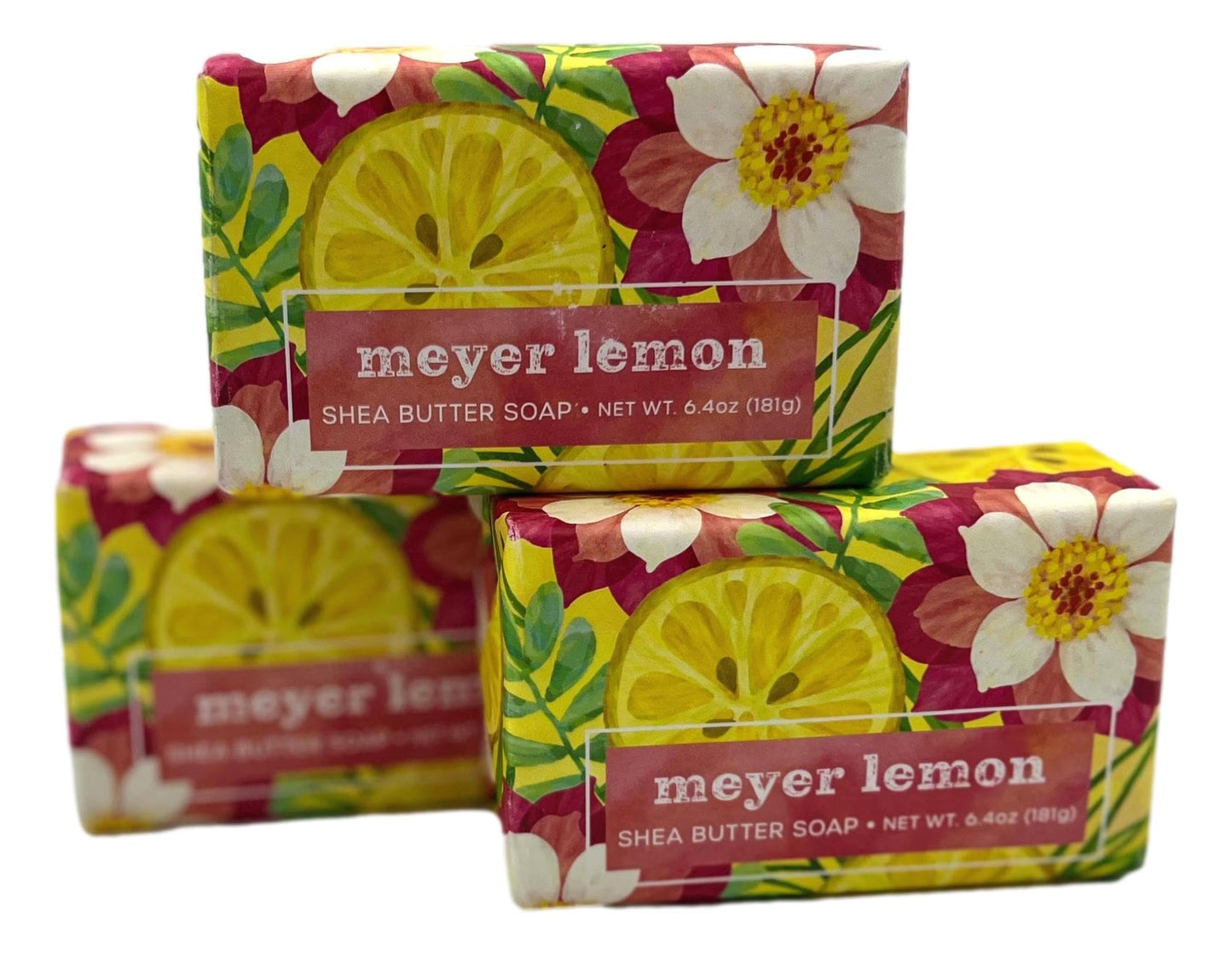 Greenwich Bay Trading Company Meyer Lemon Shea Butter Soap, 6.4 oz Bars, Set of 3 Beauty & Personal Care Greenwich Bay