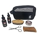G.B.S Professional Beard Care Kit- Doppler Travel Bag, Professional Trimming Scissor, Multi-Side Natural Wood Comb, Mustache Wax, Beard Oil, Beard Beauty & Personal Care G.B.S