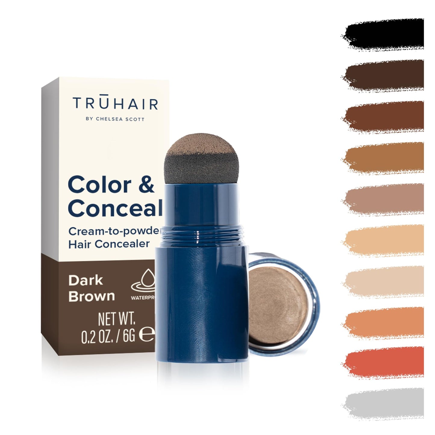 TRUHAIR Color & Conceal Waterproof Root Touch Up Hair Color Concealer - Hair Cover up for Gray Coverage and Hairline Filling - 11 Hair Colors Beauty & Personal Care Truhair