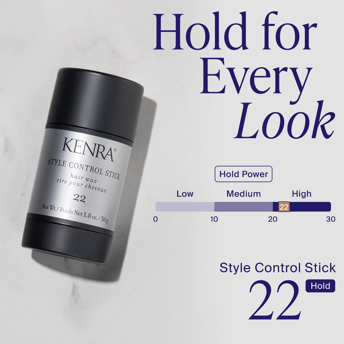 Kenra Professional Style Control Stick 22 | Hair Wax | Smooth, Sleek Styles | Long-Lasting Hold, Frizz Control, & Humidity Resistance |