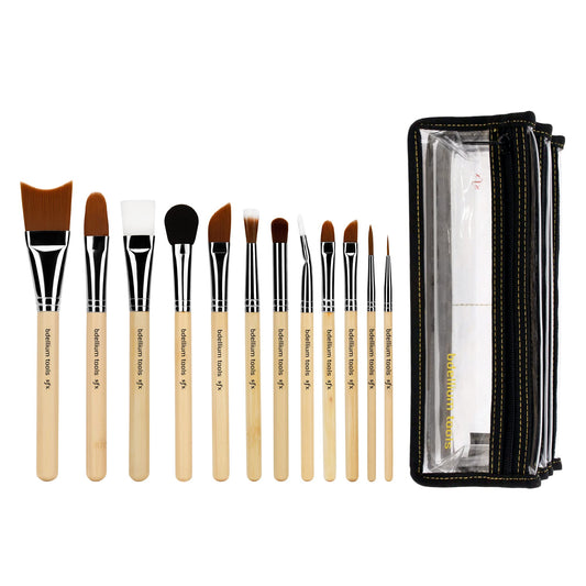 Bdellium Tools Professional Makeup Special Effects SFX Series 12 pc. Brush Set with Double Pouch (2nd Collection) Beauty & Personal Care BDELLIUM TOOLS