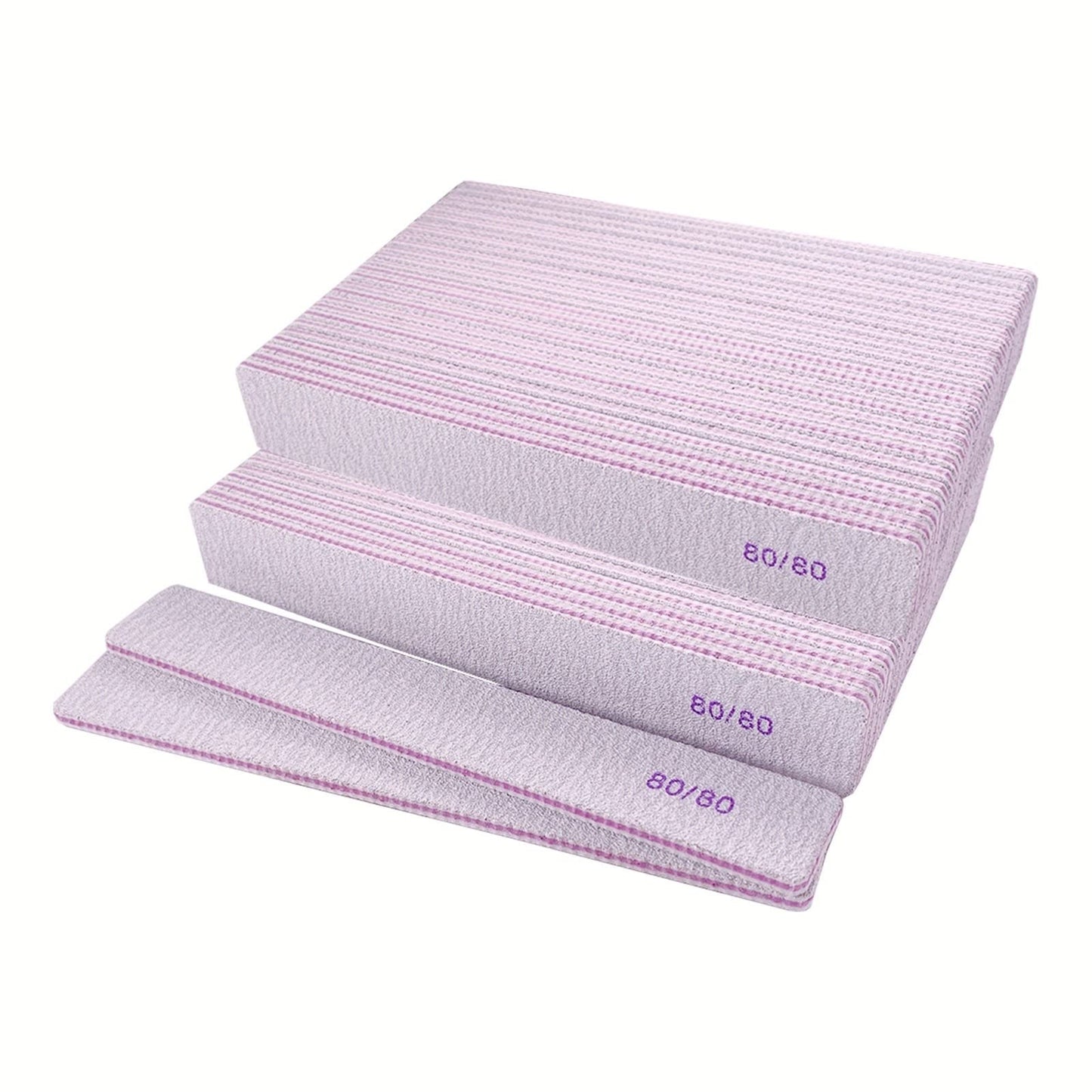80/80 Grit Nail Files, Emery Boards Nail File for Acrylic and Gel Nails, Coarse Nail File Double Sided 80 Grits Emory Professional Filers Reusable Beauty and Personal Care GigaGround