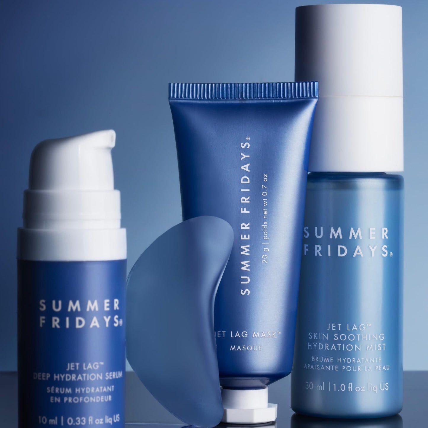 Summer Fridays Jet Lag™ Essentials - Mini Hydrating Skin Care Set With Jet Lag™ Mask, Eye Patches, Deep Hydration Face Serum & Hydration Mist - Travel Beauty & Personal Care Summer Fridays
