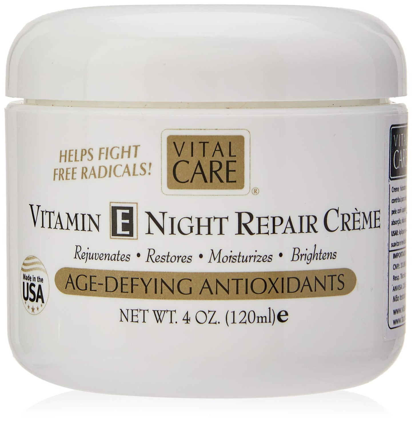 Vital Care Anti-Aging Vitamin E Night Repair Crème Jar 4 oz Beauty & Personal Care Vital Care
