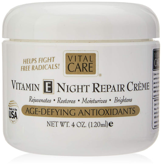 Vital Care Anti-Aging Vitamin E Night Repair Crème Jar 4 oz Beauty & Personal Care Vital Care