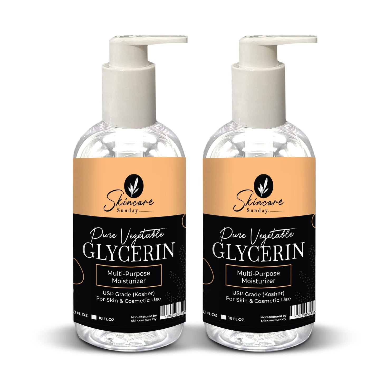 Skincare Sunday Pure Vegetable Glycerin - Premium Softening & Moisturizing Multi-Purpose Moisturizer for Skin & Cosmetics (32Oz) (16oz X 2) Beauty & Personal Care SKINCARE SUNDAY