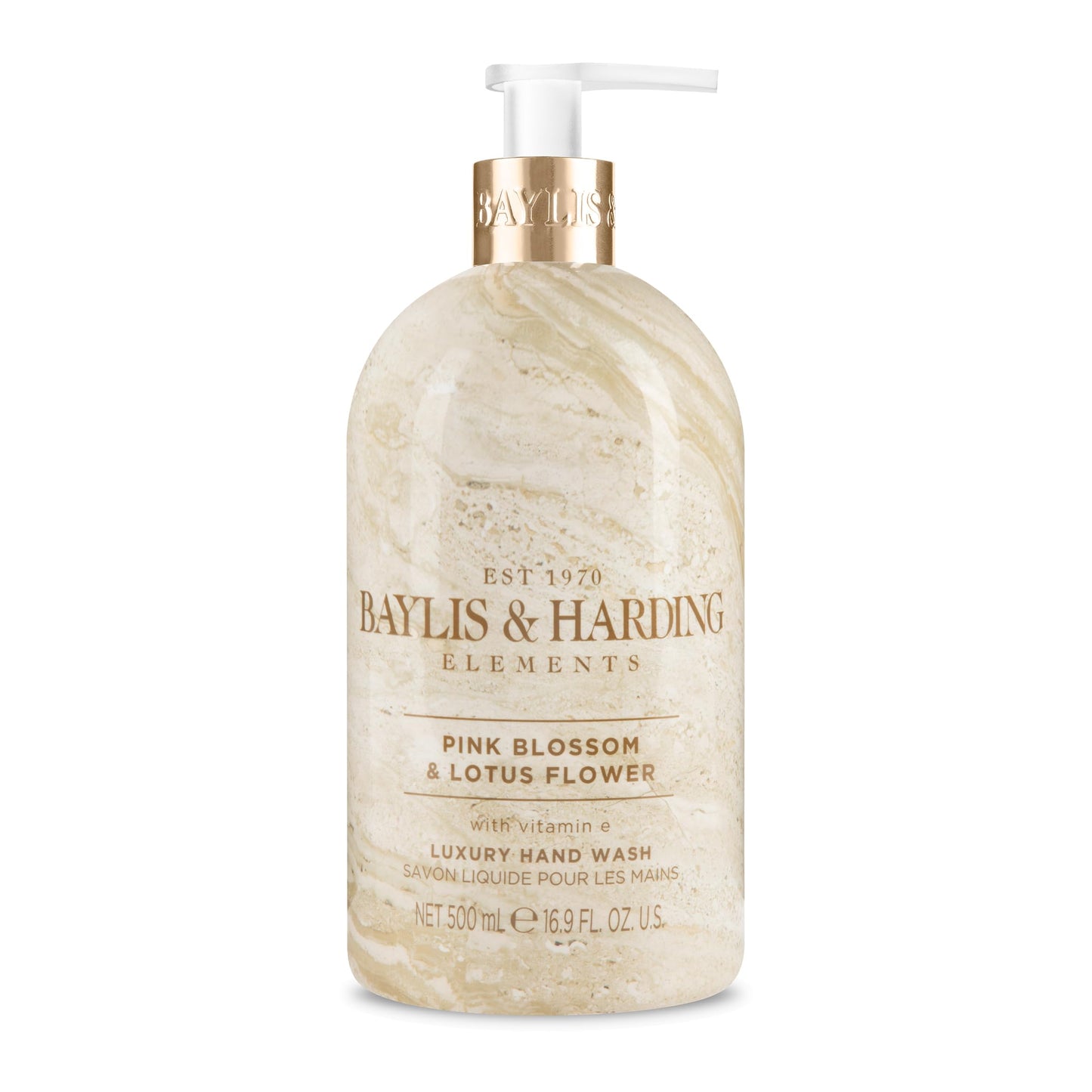 Baylis & Harding Liquid Hand Soap Wash with Dispenser, Elements, Pink Blossom & Lotus Flower, 16.9oz/500ml Beauty & Personal Care Baylis & Harding